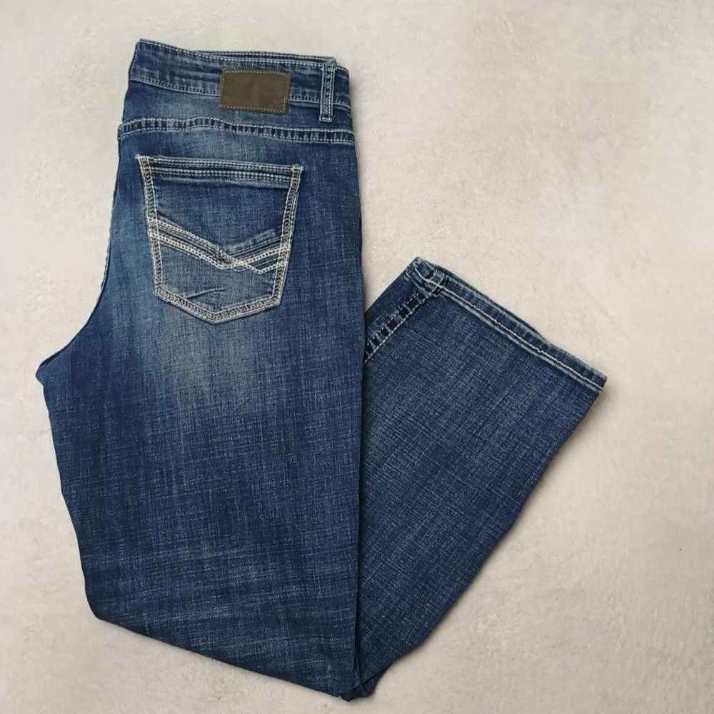 Buckle BKE Jeans Men 40x32 Blue Seth Straight Stretch Medium Wash Denim 5-Pocket